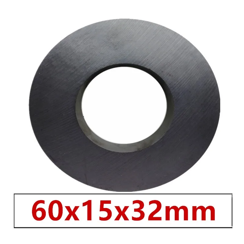 Ферритовый магнит 2 шт./лот 60x15 мм отверстие 32 постоянный черный круглый динамик