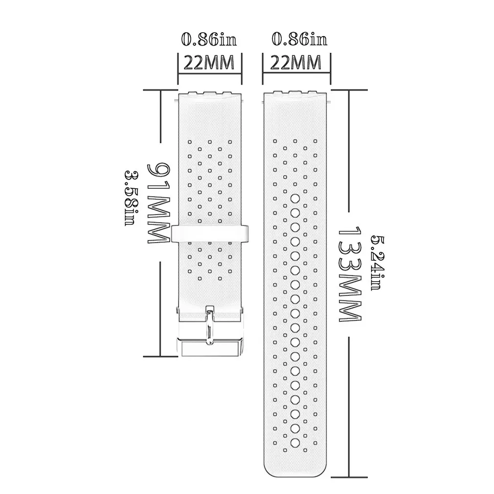 

For Polar Vantage M Silicone Smartwatch Replacement Strap Official Pattern Black Buckle Sports Replacement Wristband