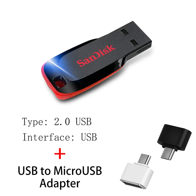 CZ50 A Флеш-накопитель sandisk, 128 ГБ, 64 ГБ, 32 ГБ, 16 ГБ, мини USB флеш-накопитель, 32 64 128, 16 ГБ, флеш-накопитель, 2,0, USB флешка, диск на ключ, память для телефона - Цвет: CZ50 A