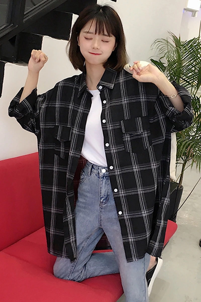 

Pregnant Women's Clothes Maternity Blouses Long Sleeve Plaid Casual Shirts Pregnancy Clothing Outwear Plus Size M-4XL