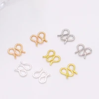 w link s shaped end hook buckle 18k real gold bag gold color protection m button chain necklace diy accessories 10 bag