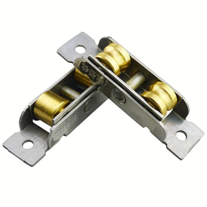 

2pcs/set Sliding doors and Window Rollers stainless steel copper double wheel pulley sliding door fittings wheels