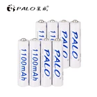 PALO 8 шт. 1100 мАч 1,2 в AAA перезаряжаемая батарея для камеры MP3 mp4 микрофонная аккумуляторная батарея