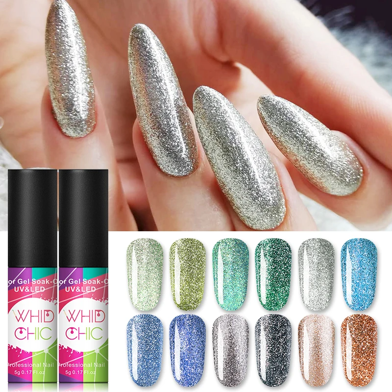 WHID CHICL Платиновый Гель лак для ногтей Набор лаков Блестящий дизайна светодиодный