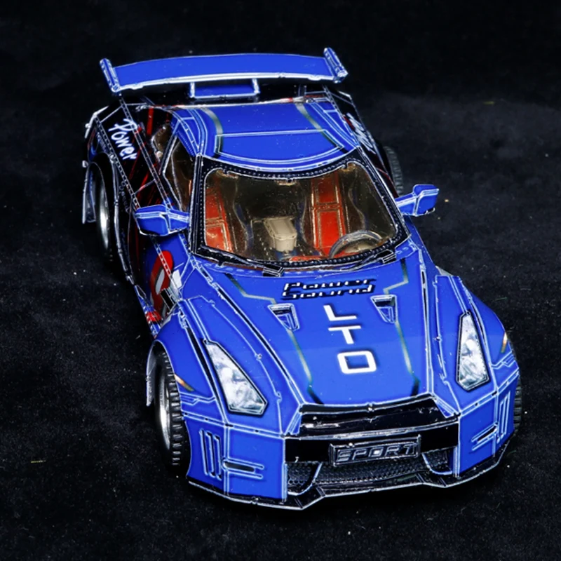 Металлический 3D-Пазл Железная Звезда гоночный автомобиль 1:28 красный GTR 1:43 синий