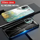 Мраморный чехол из закаленного стекла для Xiaomi Redmi Note 10 Pro Note 10S 9 Pro Max 9S, задняя крышка для Redmi K40 9T 9A 9C 8 Pro 8T, чехлы