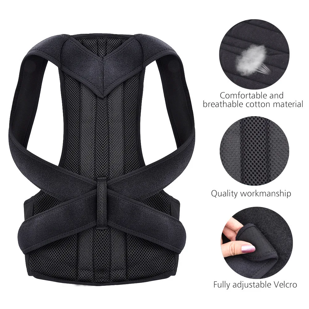 

Posture Corrector Back Posture Brace Clavicle Support Stop Slouching and Hunching Adjustable Back Trainer Lumbar Posture Therapy