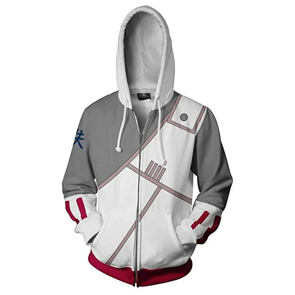 Толстовка Наруто на молнии для мужчин и женщин Узумаки Хатаке Какаши Харадзюку 3D