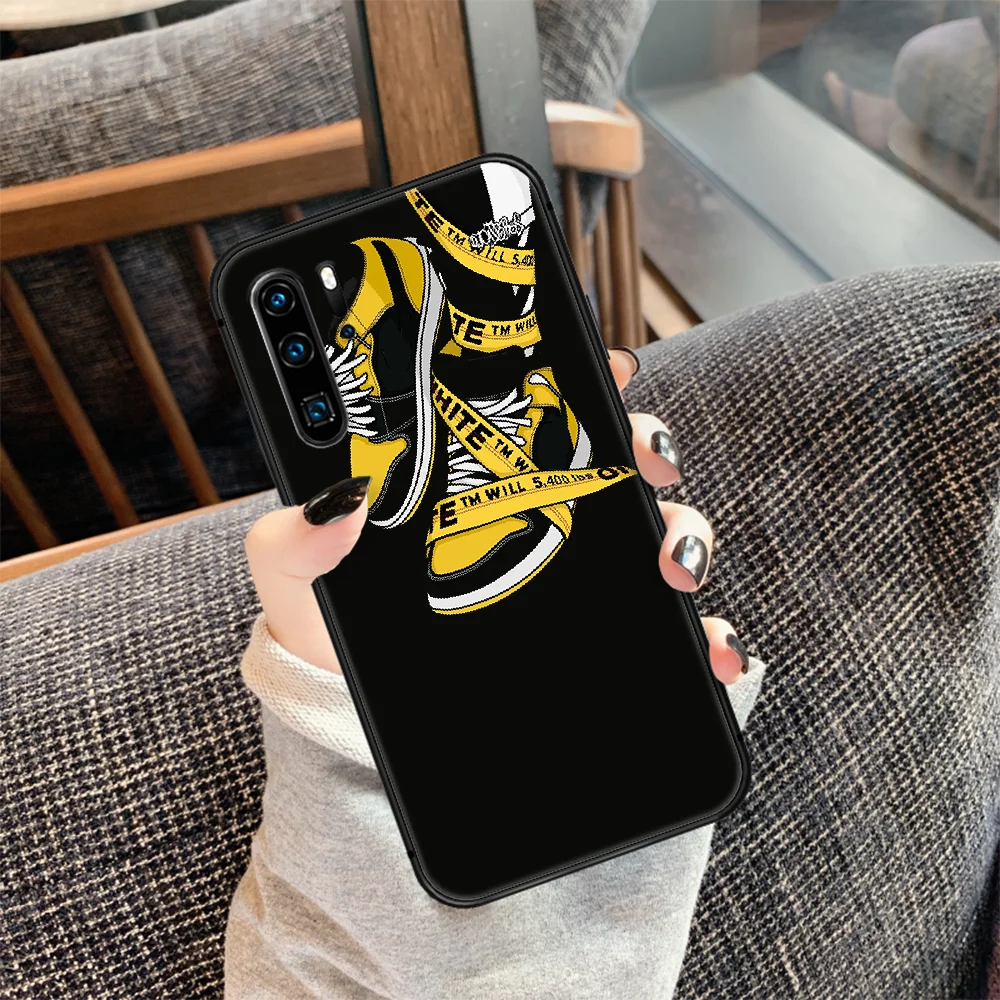 

Art sneakers shoe Phone Case For Huawei P Mate 10 20 30 40 Lite Pro smart Z 2019 nova 5t Black Bumper Tpu Cover Pretty Hoesjes