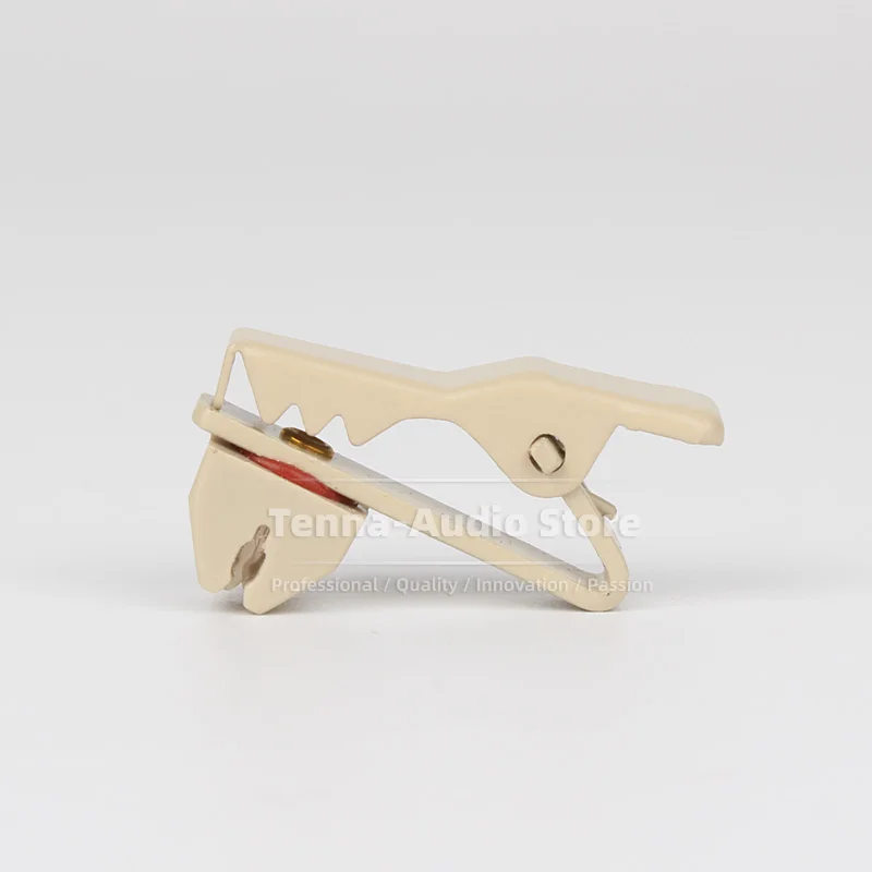 Петличный зажим для микрофона кабеля 5 шт./лот бежевого песочного цвета держатель