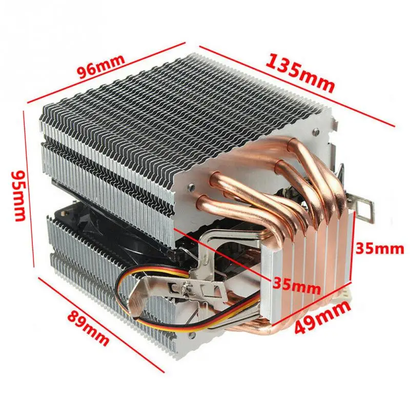 3 4 Pin светодиодный RGB вентилятор охлаждающего Процессор кулер PC Gamer Термальность