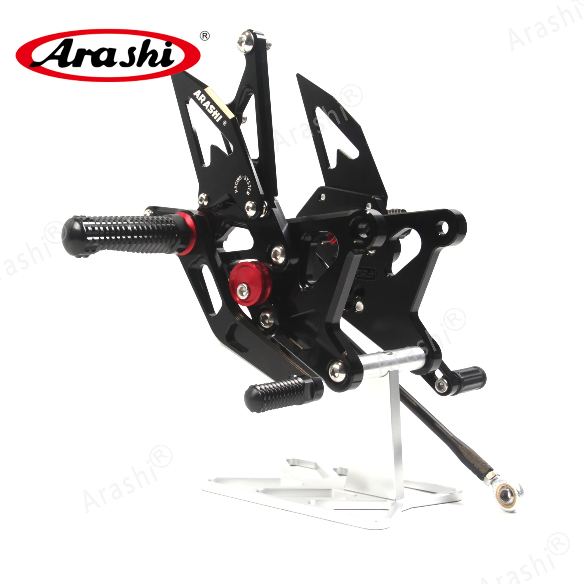 Задние регулируемые ножки Arashi NINJA ZX6R для KAWASAKI Ninja ZX636 2005 2006 Алюминиевые Подножки 05