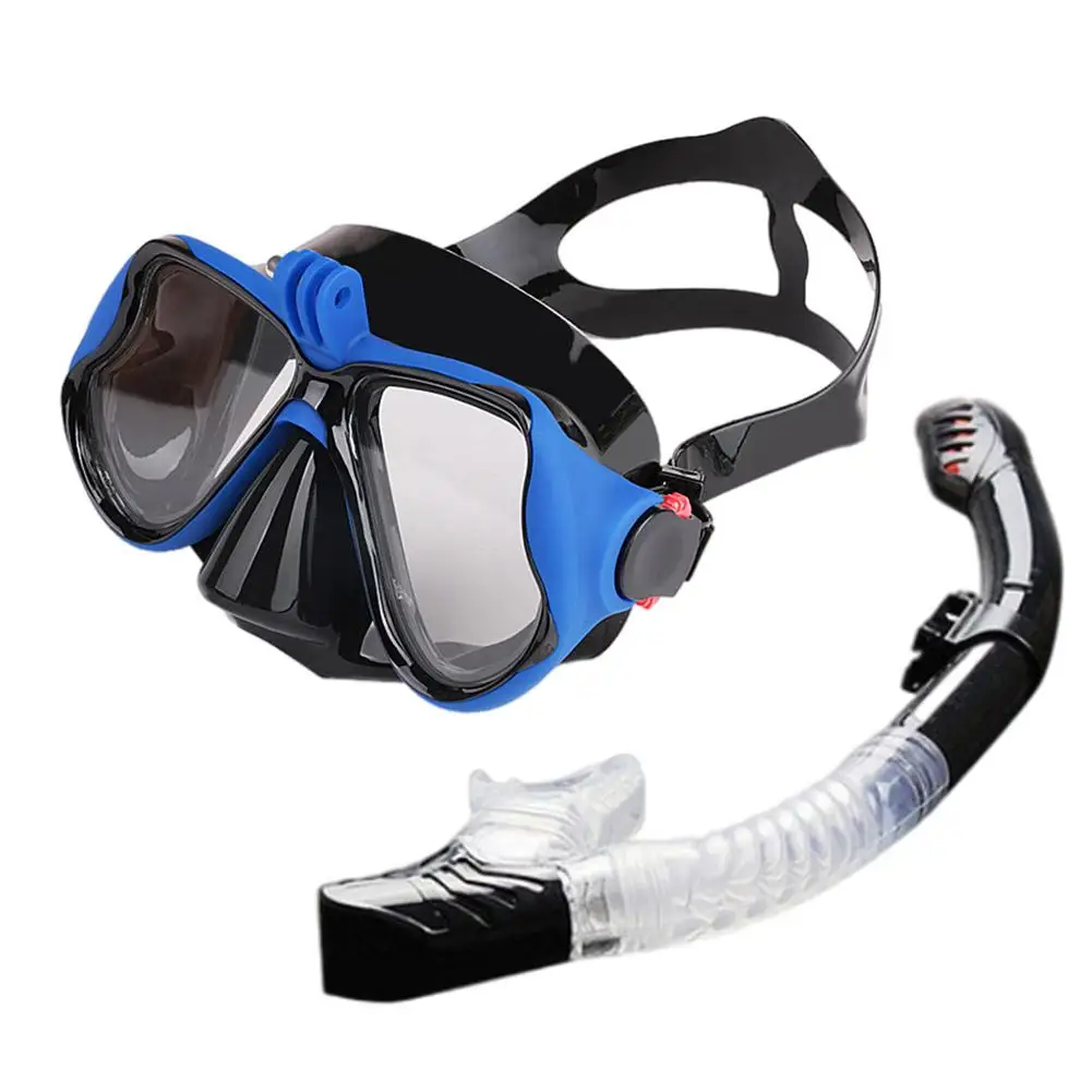 

Adults Summer Snorkeling Mask Snorkel Set Professional Sambo Glasses HD Anti-fog Diving Goggles Underwater Swimming Equipment