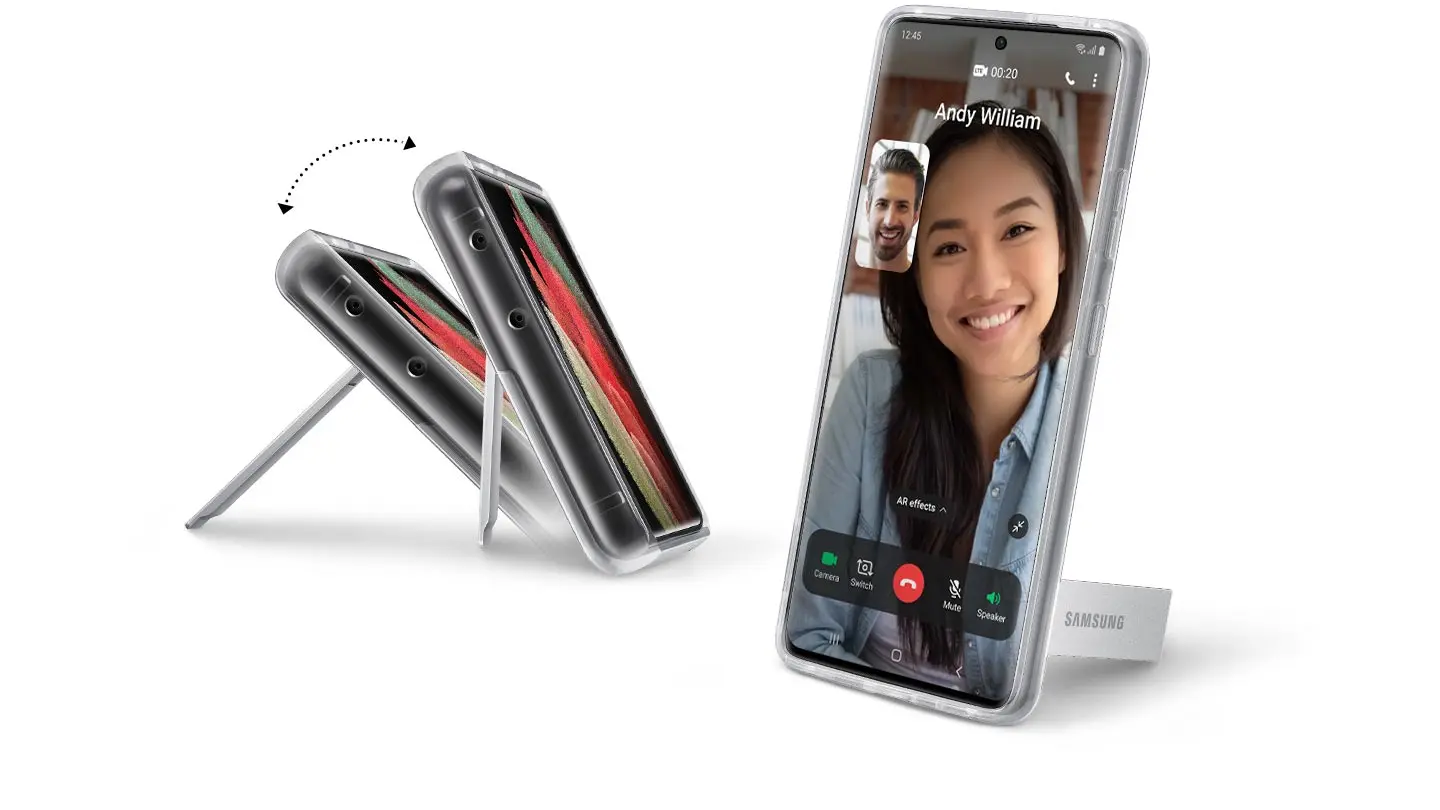 Новый оригинальный прозрачный Вертикальный чехол для Samsung JDM с подставкой Galaxy S21