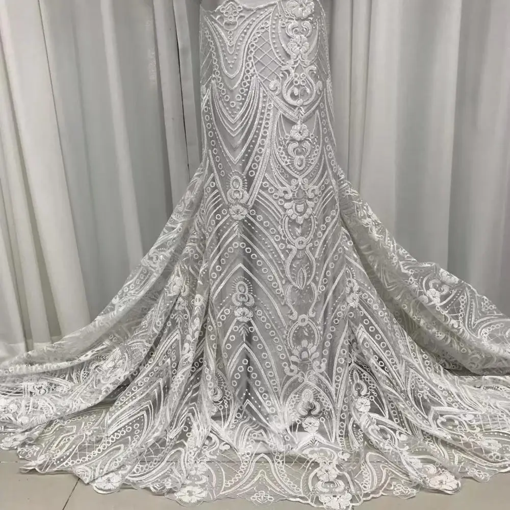 Нигерийская кружевная ткань 2020 высококачественное кружево цвет шампанского