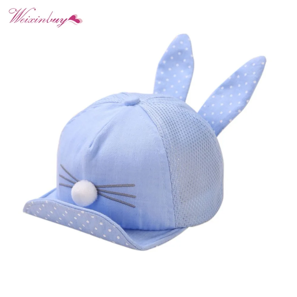 WEIXINBUY Newborn Baby Hat Kids Cap Toddler Girl Boy Snapback Baseball Dots Little Ear | Детская одежда и обувь
