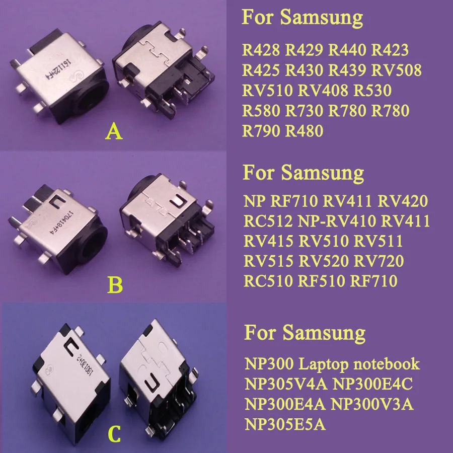 Разъем питания постоянного тока для Samsung RV411 RV515 RV420 RC512 RV511 RV510 RV509 R530 R540 QX510 R428 R430 NP300