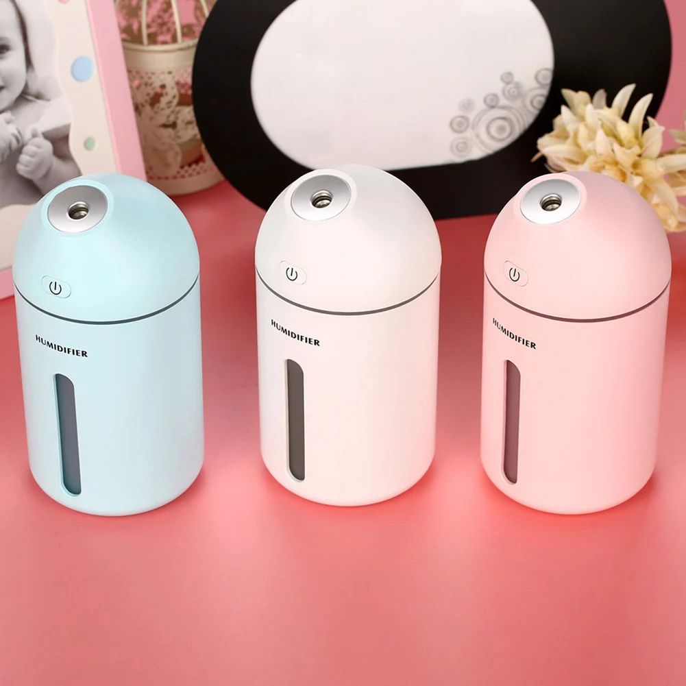 

320ml Mini Portable Air Humidifier Light USB Rechargeable Household Car Mute Air Purifying Humidifier with Night Light