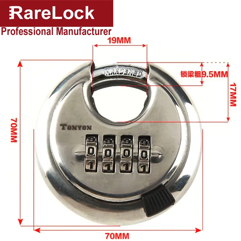 

Stainless Combination Padlock 4 Digit Password Resettable Cupboard Door Box Suitcase Lock Rarelock YP28 a