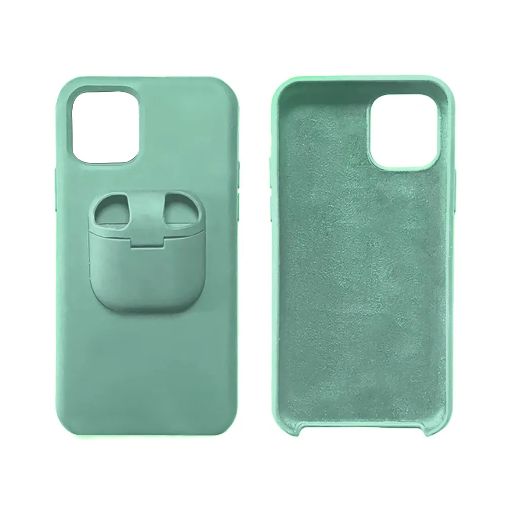 Жидкий силиконовый чехол для телефона для IPhone 11/Pro/MAX/XR/XS/X для Air Pods 2 в 1 мягкий чехол для 7 Plus/8 Plus