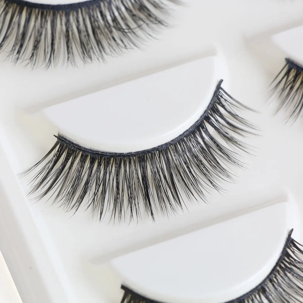 MAANGE 5 пар 3D естественные Ложные ресницы ручной работы Мульти Слои длинные из меха