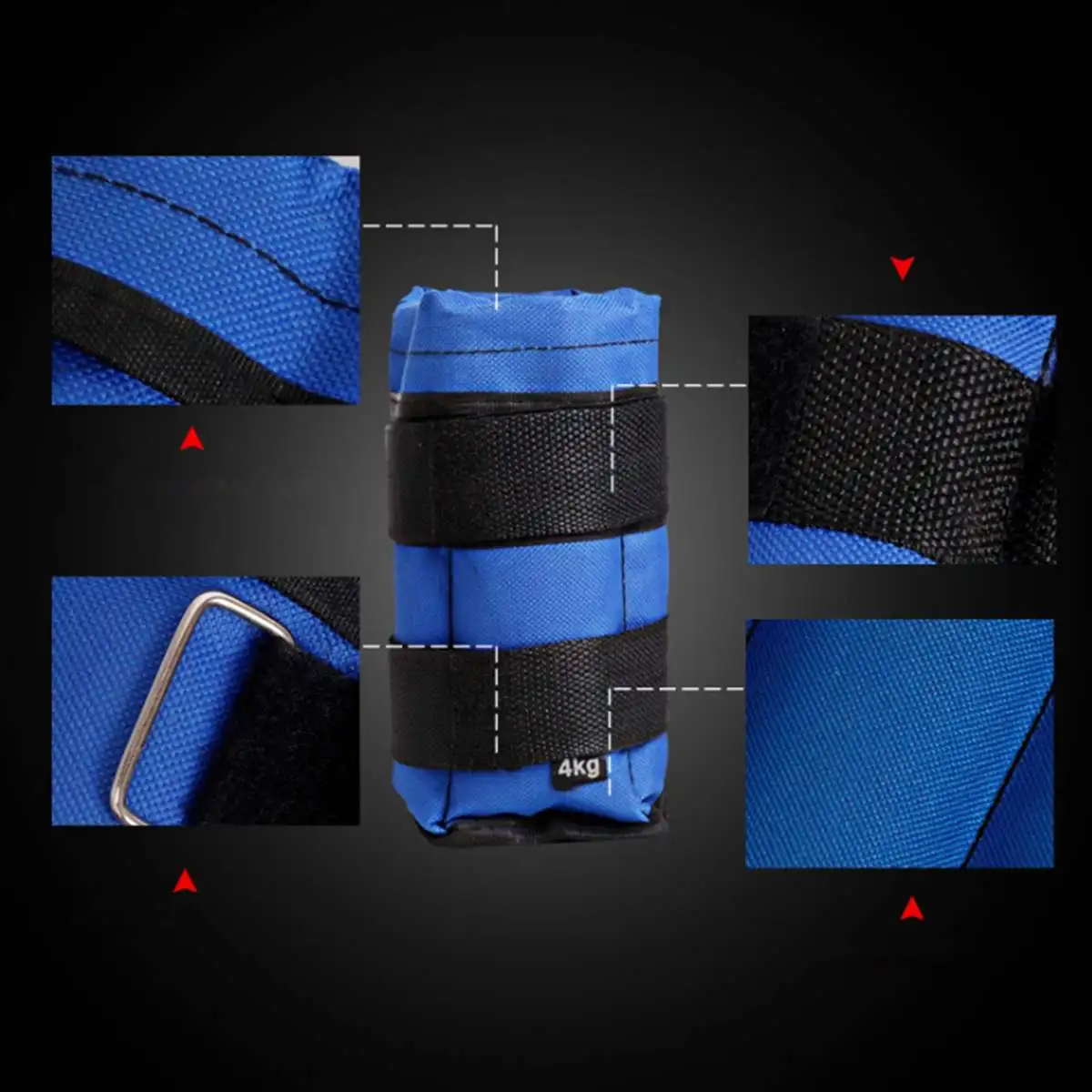 

1 pair 5kg Adjustable Ankle Weights Iron Sand Bag Weights Straps for gym Thigh Leg Ankle Cuffs Exercise Fitness Running protect