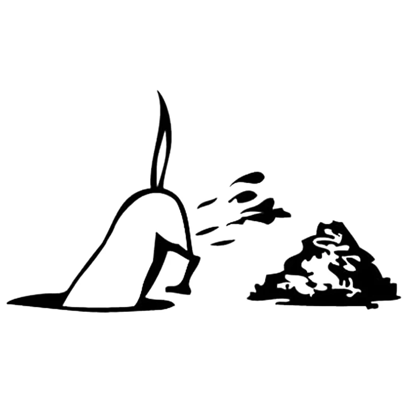 

Забавная виниловая наклейка с отверстиями для копания собак, 16 Х9 см