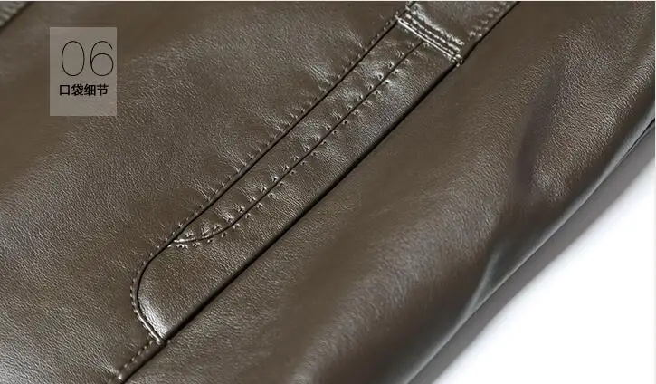 Куртка мужская из овечьей кожи модная деловая повседневная кожаная куртка с