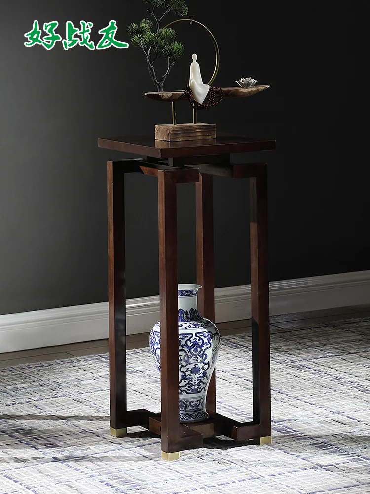 

New Chinese Flower Stand Light Luxury Multi-layer Frame Fleshy Wood Flower Stand Balcony Home Living Room Floor Pot Rack