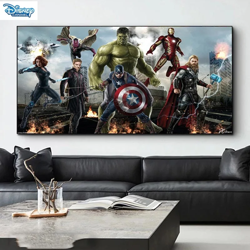 

Картина на холсте комикс Marvel супергерой Халк Железный человек Человек-паук плакаты и принты s Настенная картина для декора гостиной