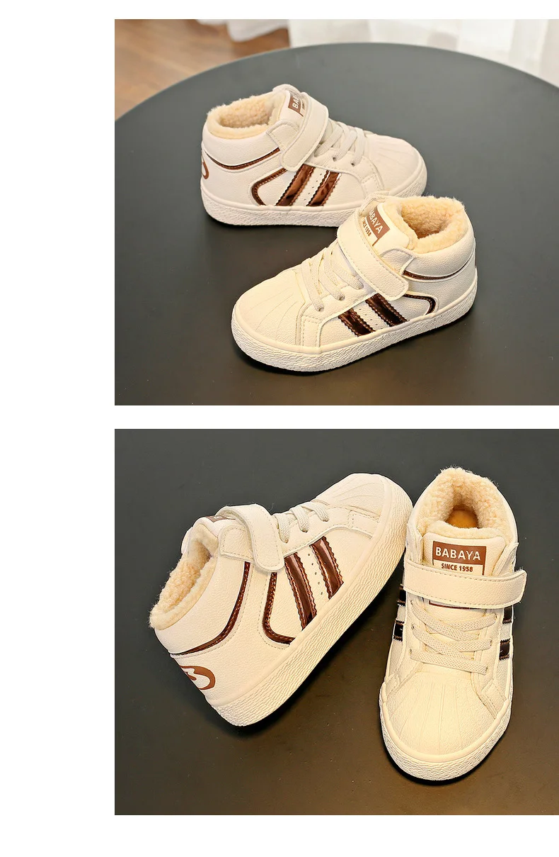 Babaya Kids Boots for Girl Children Shoes Boys Winter New Baby Winter Shoes Girls Snow Cotton Boots Plus Velvet Thickening