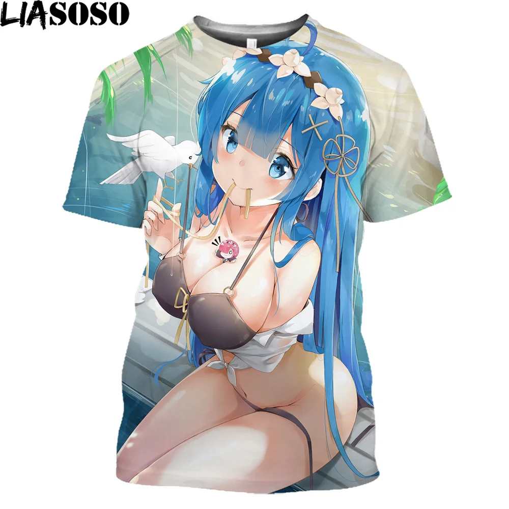 

Re Zero Rem Ram 3D Print T-shirt Cute Kawaii Girl Anime Streetwear Men Women Trendy Novelty T Shirt Harajuku Casual Tshirt Tops