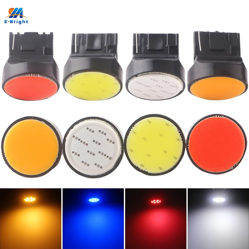 YM E яркий из 2 предметов T20 7440 COB 12 SMD W21W работающего на постоянном токе В в