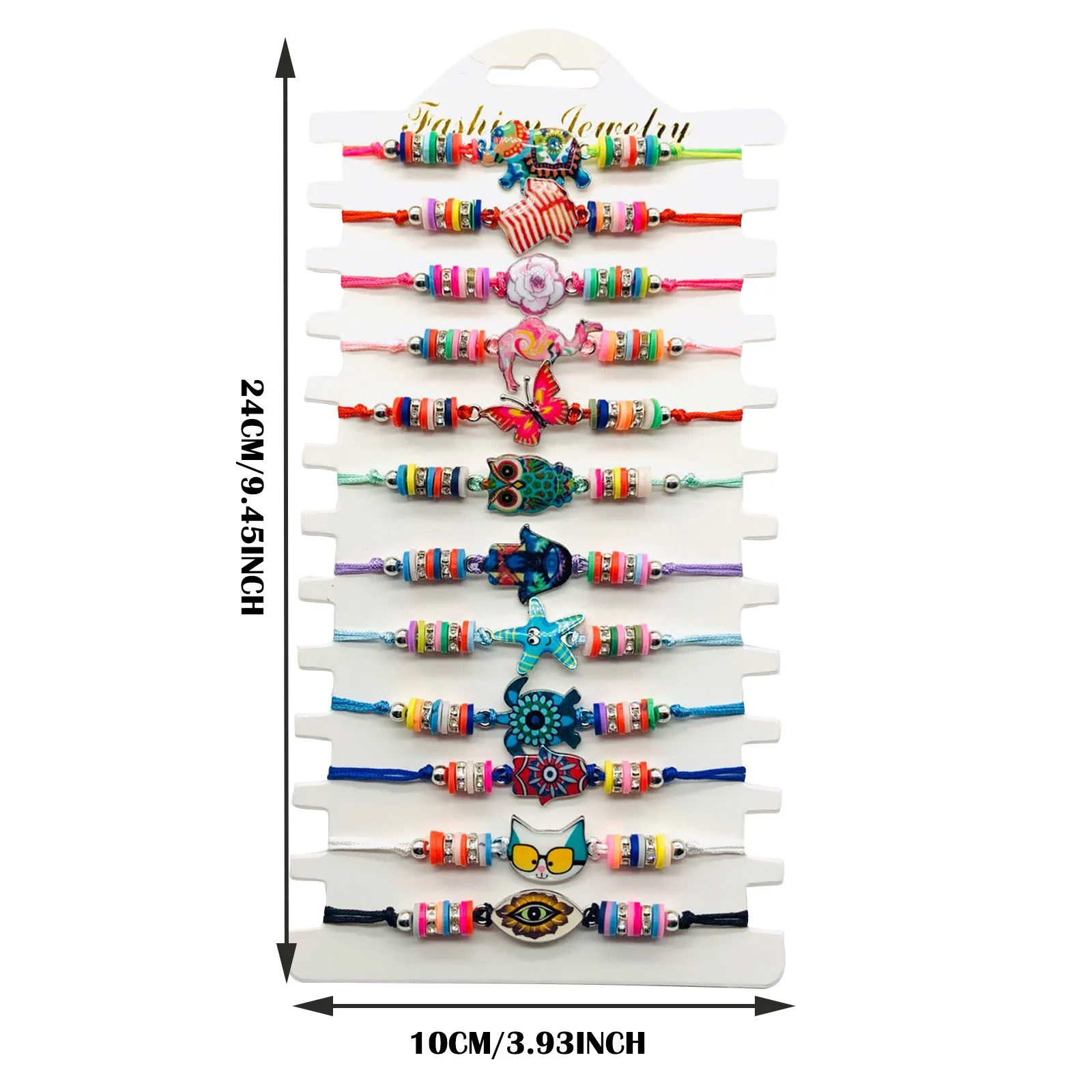 Bohemian Alloy Soft Ceramic Animal Woven Children's Bracelet 12 Bracelets Set For Women Jewelry Accessories Украшения Женские |