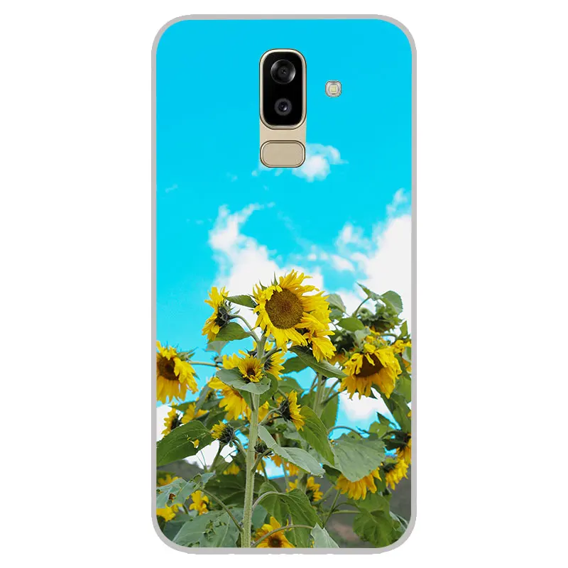 Подсолнечника с рисунком "Подсолнух" матовый Силиконовый чехол для Samsung Galaxy J2