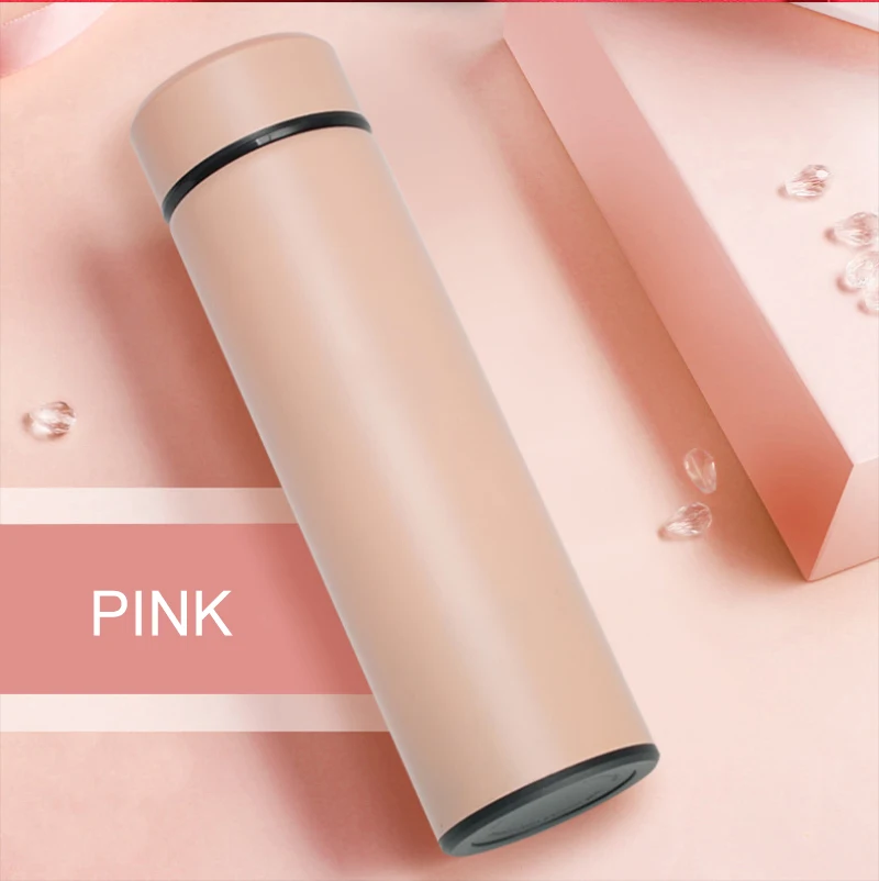 

5 Colors 500ML Intelligent Temperature Display Stainless Steel Insulation Cup Tea Cup Hot Coffee Cup Vacuum Bottle Dropshipping