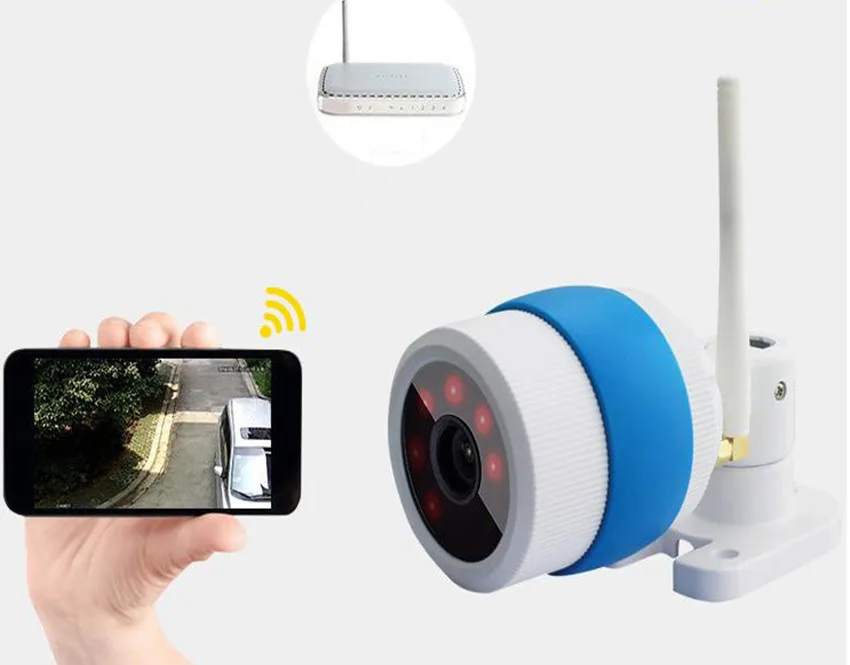 HD Беспроводной Пуля IP Security Камера 720 P для внутреннего или открытый двойной Wi Fi