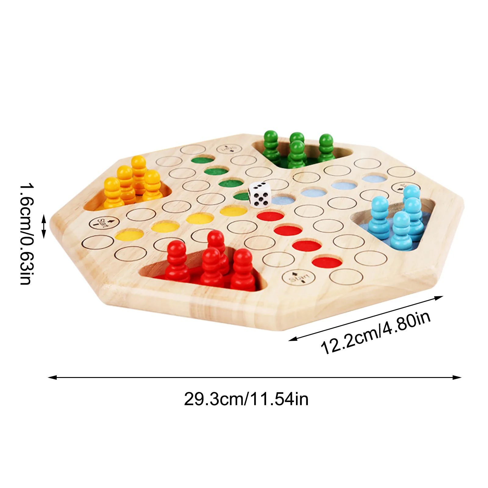 

Wooden Colorful Flying Chess Board Game Educational Toys Children Chess Early Education Parent-child Party Toys Set