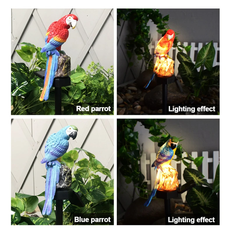 

Solar Led Light Outdoor Waterproof Parrot Solar Powered Fairy Garden Lights Decoration For Yard Path Landscape Patio Walkway