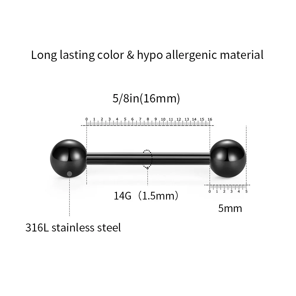 

4P Stainless Dumbbells Ear Stud Tongue Nail Steel Body Piercing Cartilage Womens Highly Polished 2021 New Fashion Jewelry Unisex