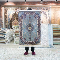 2 5x4 blue persian oriental handcraft carpet kashmir rugs for sale zqg453a