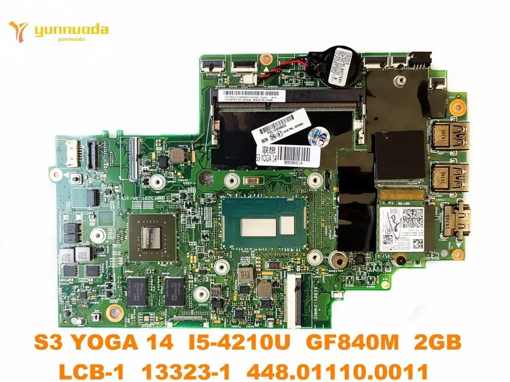 Оригинальная материнская плата для ноутбука Lenovo S3 YOGA 14 I5 4210U GF840M 2 Гб LCB 1 13323