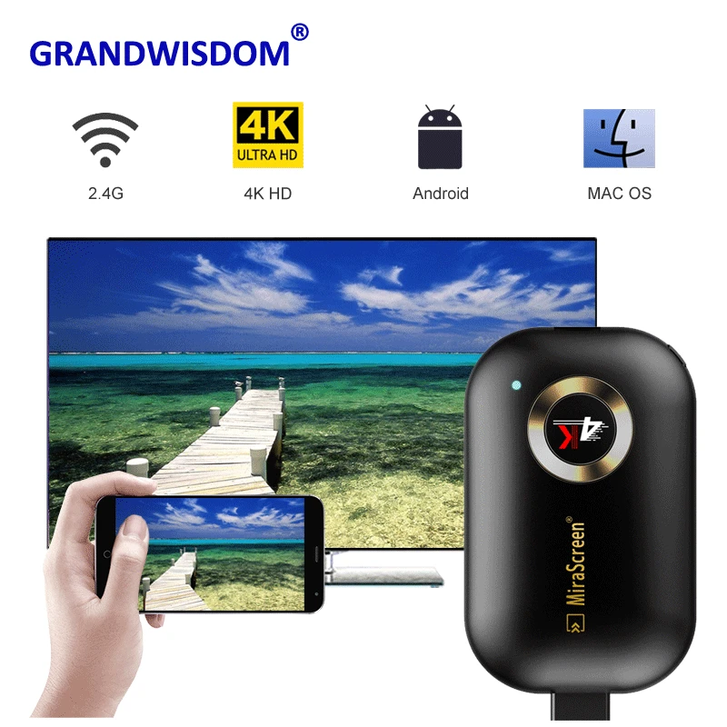 Tv stick Mirascreen G9 Plus 5G 4K беспроводной для HDMI Android fire airplay netflix Miracast Wifi Dongle mirror|SmartTV-стики и
