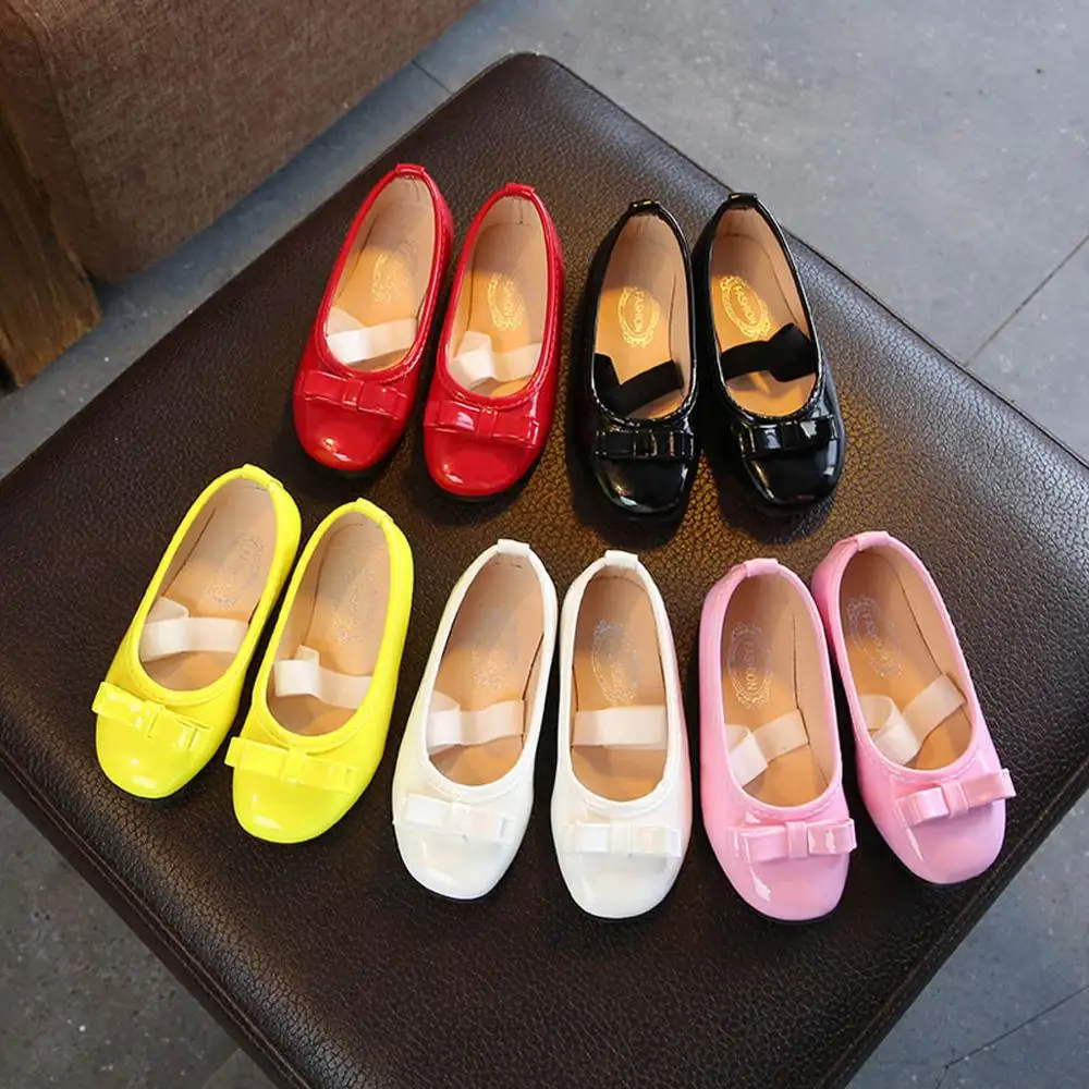 Однотонные кожаные сандалии для девочек летняя повседневная модная детская