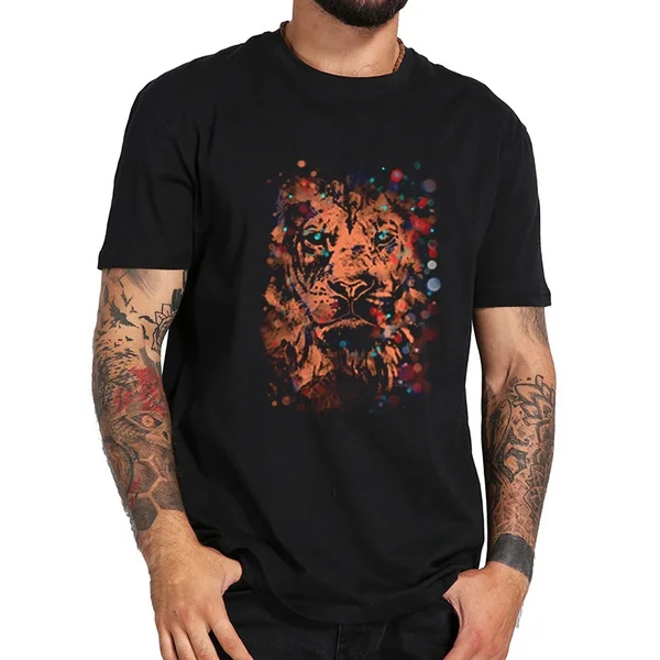 

the lion whisperer Fashion T-shirt Men Short Sleeve Cotton Tee Shirts Summer Style New Male T Shirts