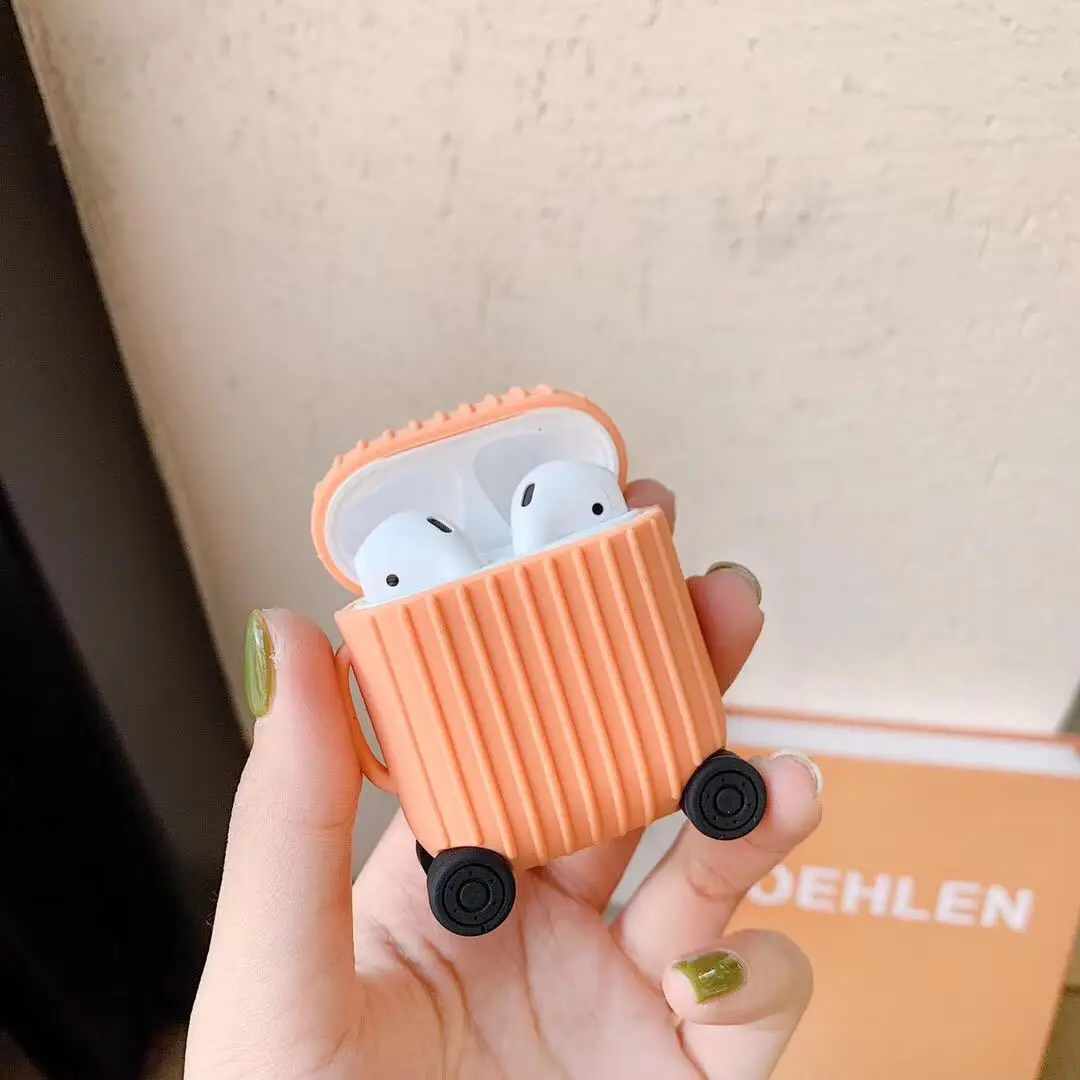 Для AirPods чехол роскошный цветной простой силиконовый защитный чехол беспроводной чехол для наушников для Apple Airpods 2 коробка с ремешком на палец - Цвет: A2