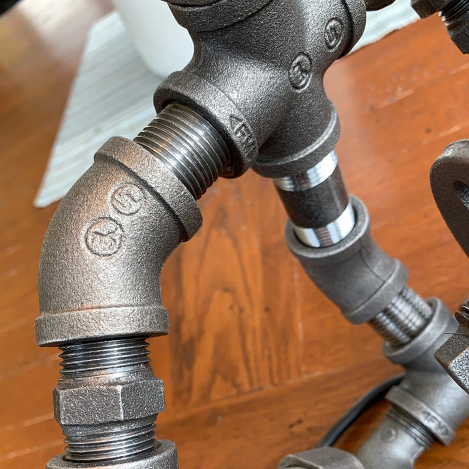 

Table Lamp Wood Vintage Desk Light Village Steampunk Guitar Player Retro Bulb Robot Bedroom Bar Table Light Wooden Desk Lamps