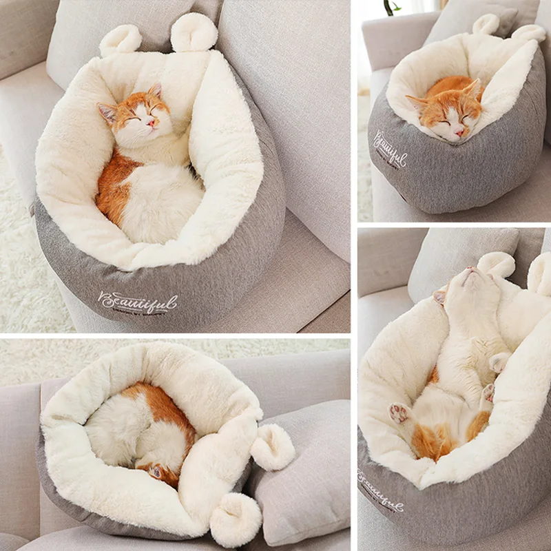 

Sleeping Kennel Teddy House Cat Warm Basket Bed Cat House Kennel for Dog Puppy Home Sleeping Kennel Teddy Comfortable House