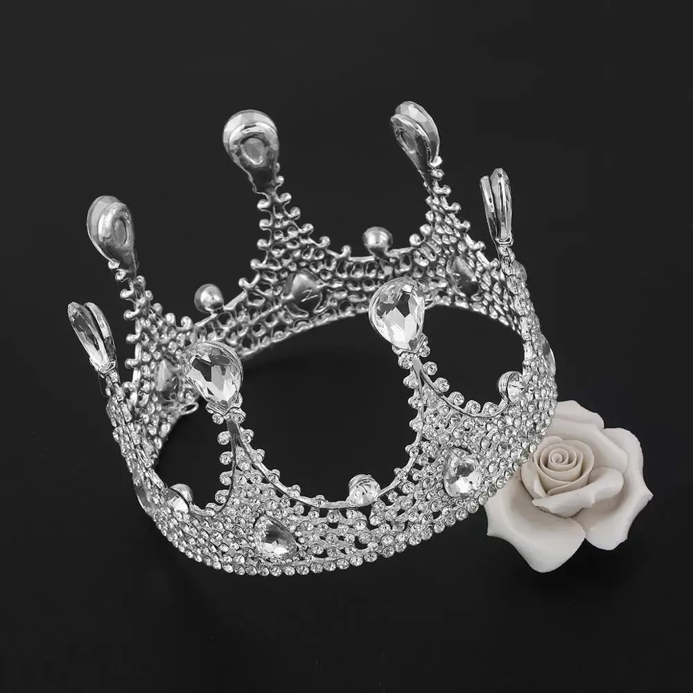 

Linglewei новые аксессуары для волос Роскошный супер размер Кольцо невесты корона