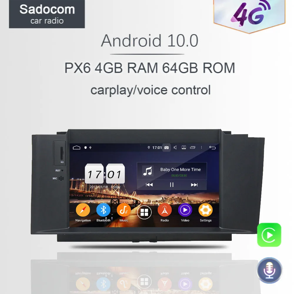 DSP ips Android 9 0 4G + 64 Гб 8 ядерный автомобильный dvd плеер gps RDS автомобильное радио Wi Fi LTE